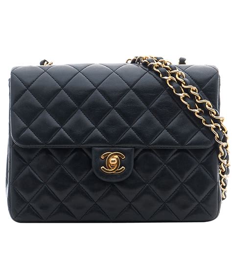 chanel inspired black quilted bag|Chanel black bags classic quilted.